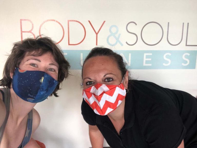 Erin Hennessy and Meredith Grech in front of Body and Soul Wellness